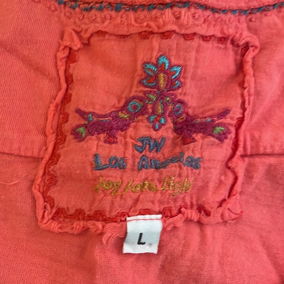 Johnny Was Embroidered Boho T-Short - Picture 2 of 8